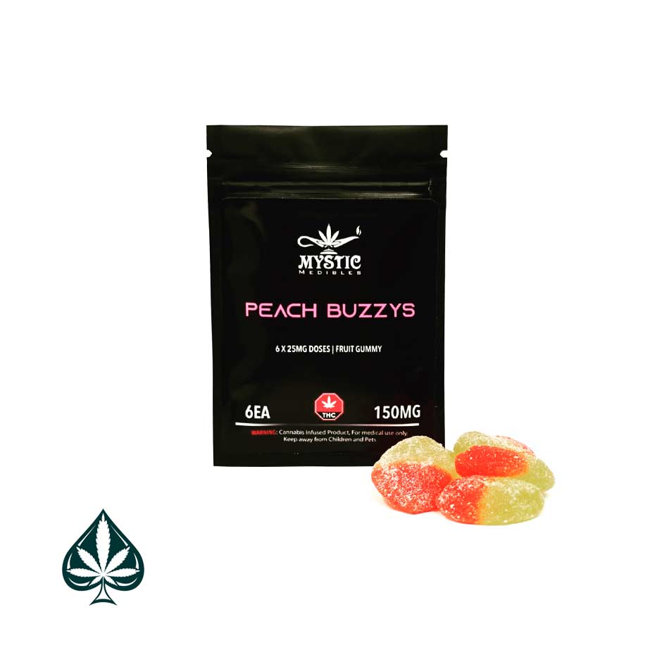Buy Mystic Edibles Gummy Bears Peach Fuzzy