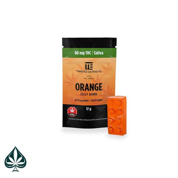ORANGE JELLY BOMB 80MG THC BY TWISTED EXTRACTS