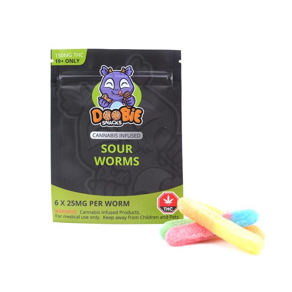 Sour Worms 150MG THC By Doobie Snacks