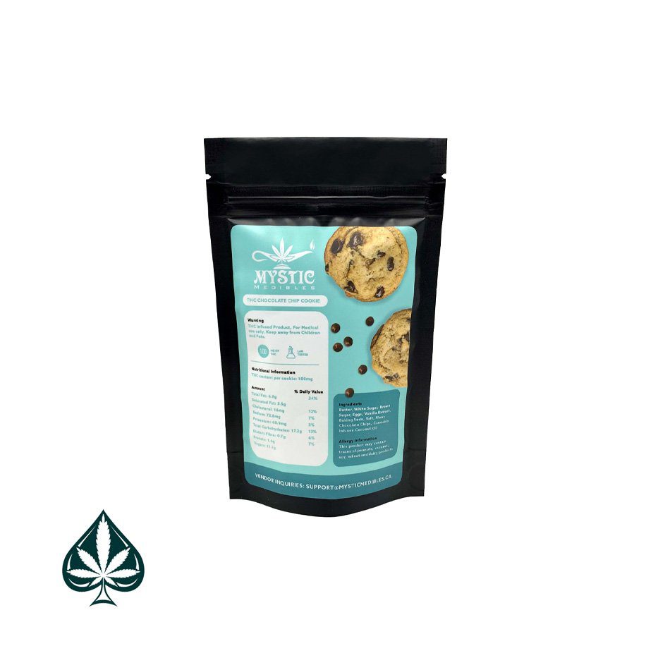 Mystic Medibles Chocolate Chip Cookies – 100mg THC