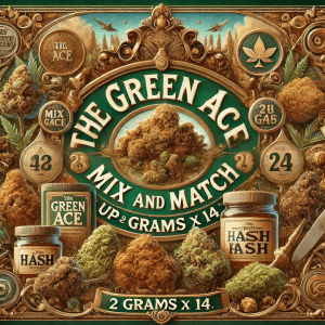 The Green Ace Hash Mix And Match Up To 28 Grams ( 2grams x 14 )