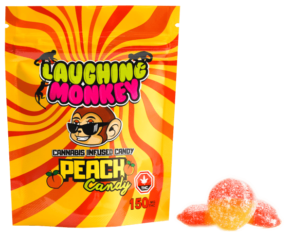 Buy Peach 150MG Gummy By Laughing Monkey