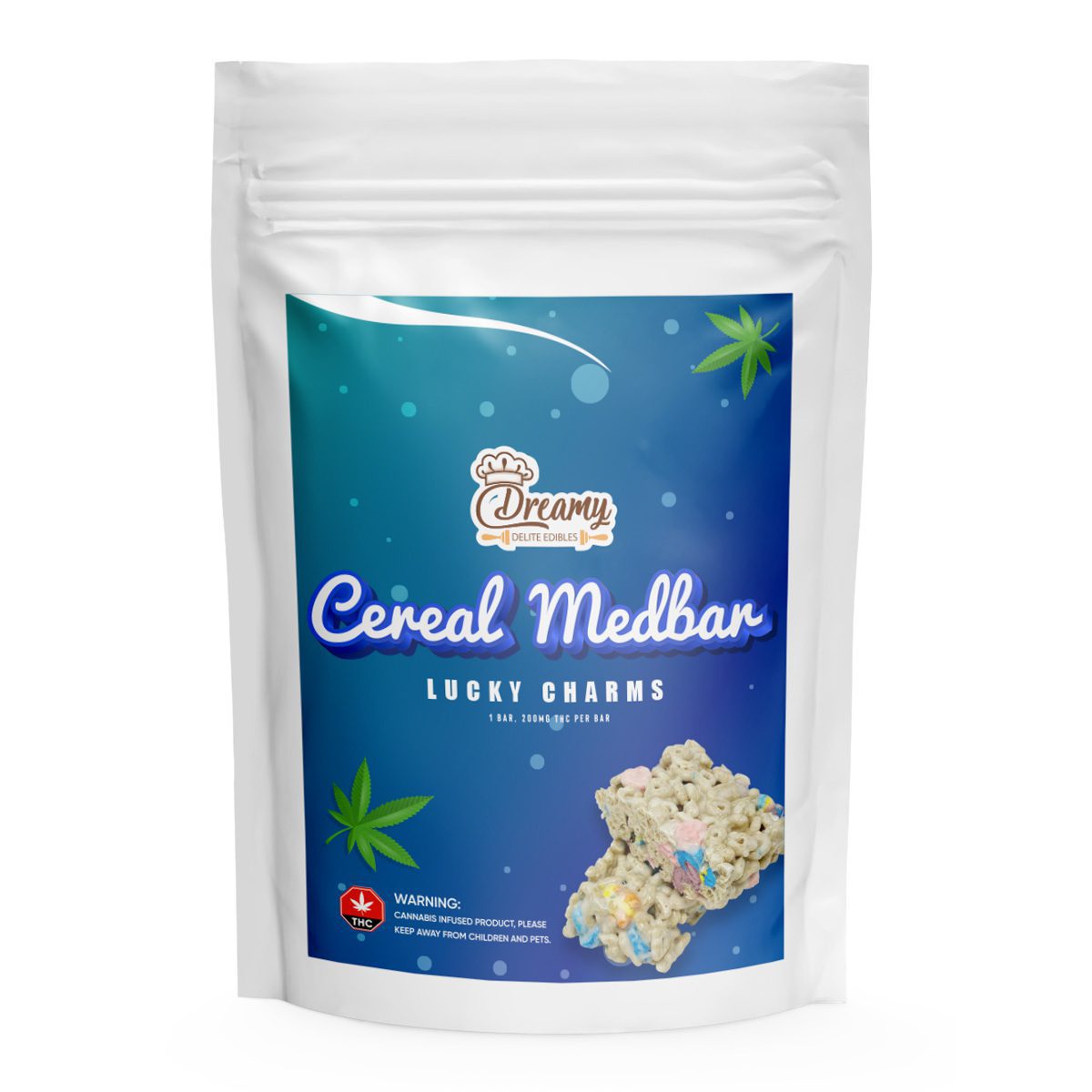 Lucky Charms Cereal Medbar 200MG THC By Dreamy Delite Edibles