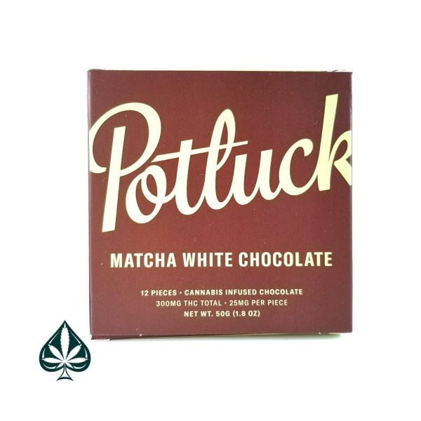 Matcha White Chocolate 300MG THC Chocolate Bar By Potluck Extract