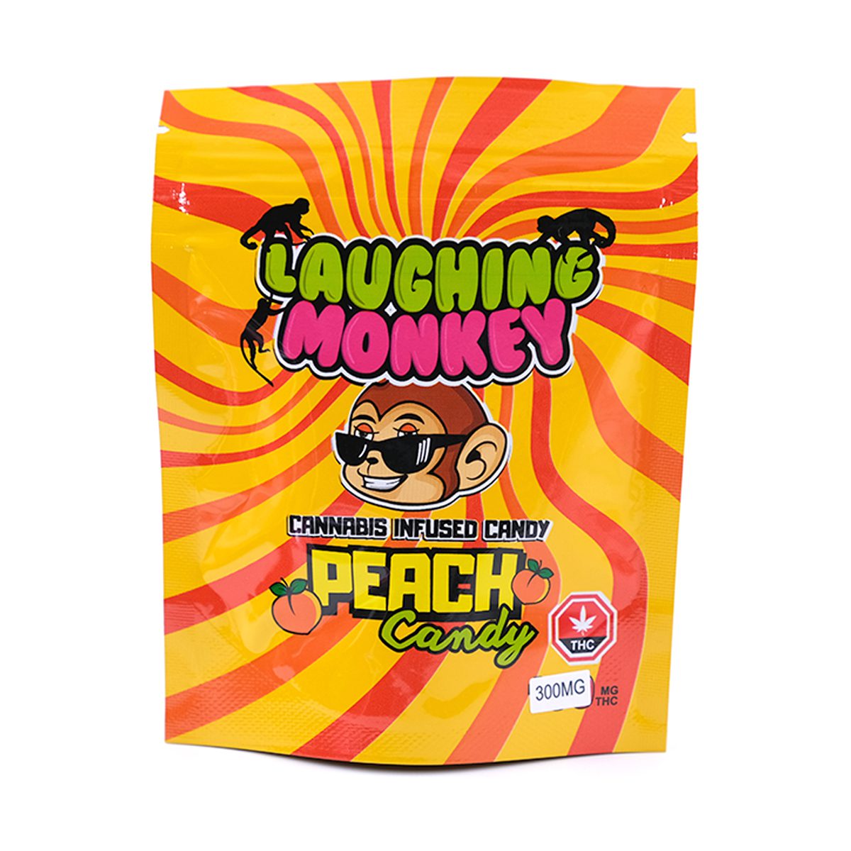Peach-300MG-Gummy-By-Laughing-Monkey
