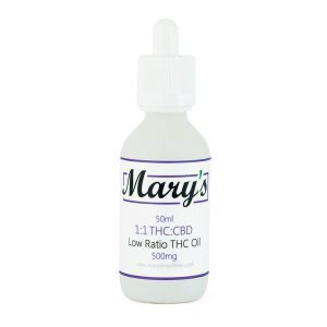 Buy Low Ratio 1:1 THC:CBD 500MG Tincture By Mary's Medibles