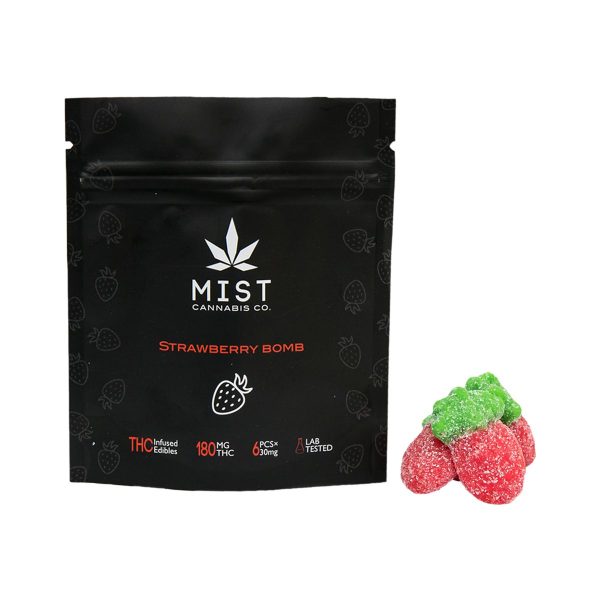 Buy Strawberry Bomb 180MG THC Gummy By Mist Cannabis Co