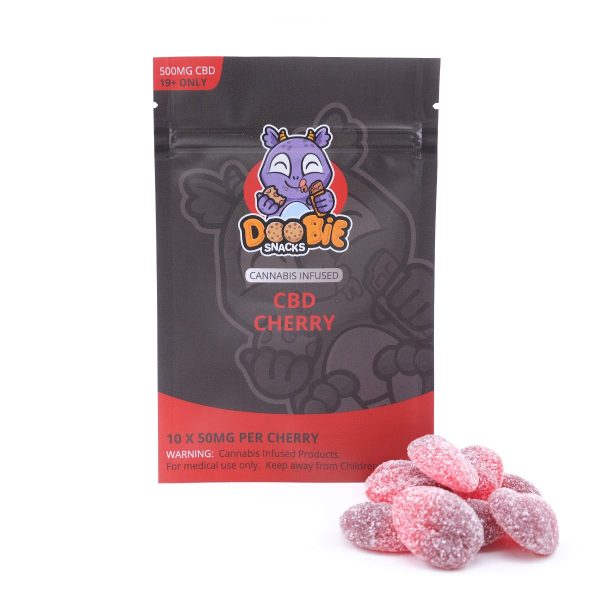 Buy Cherry 500mg CBD Gummy By Doobie Snacks