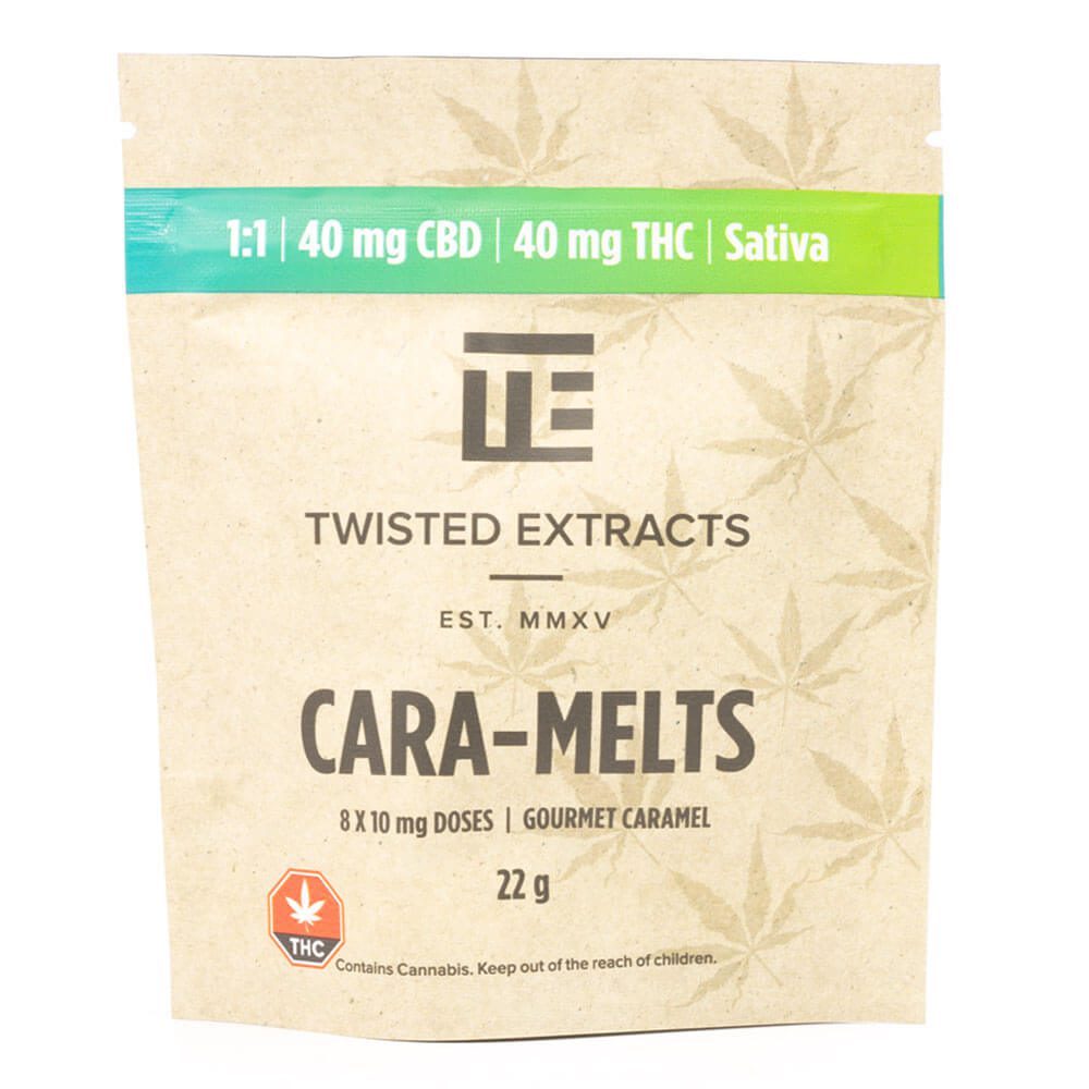 Buy Sativa 1:1 Cara-Melts 40mg THC: 40mg CBD = 80mg By Twisted Extract