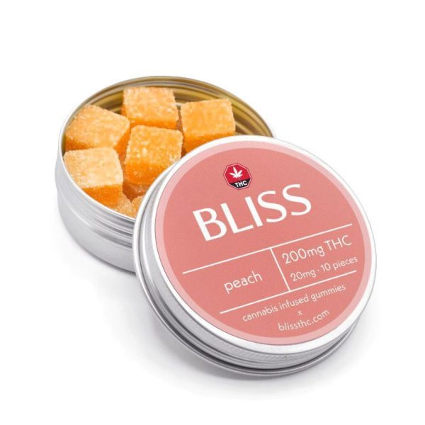 Buy Bliss Peach Gummies 200mg THC