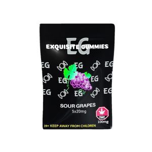Sour Grapes 100mg THC By Exquisite Gummies