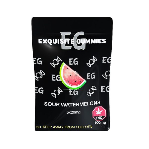 Sour Watermelon 100mg THC By Exquisite Gummies