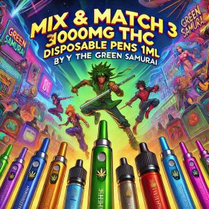 Mix & Match 3 1000MG THC Disposable Pens 1ML by The Green Samurai