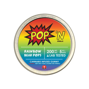POPN EDIBLES – Rainbow Bear Pops 200MG
