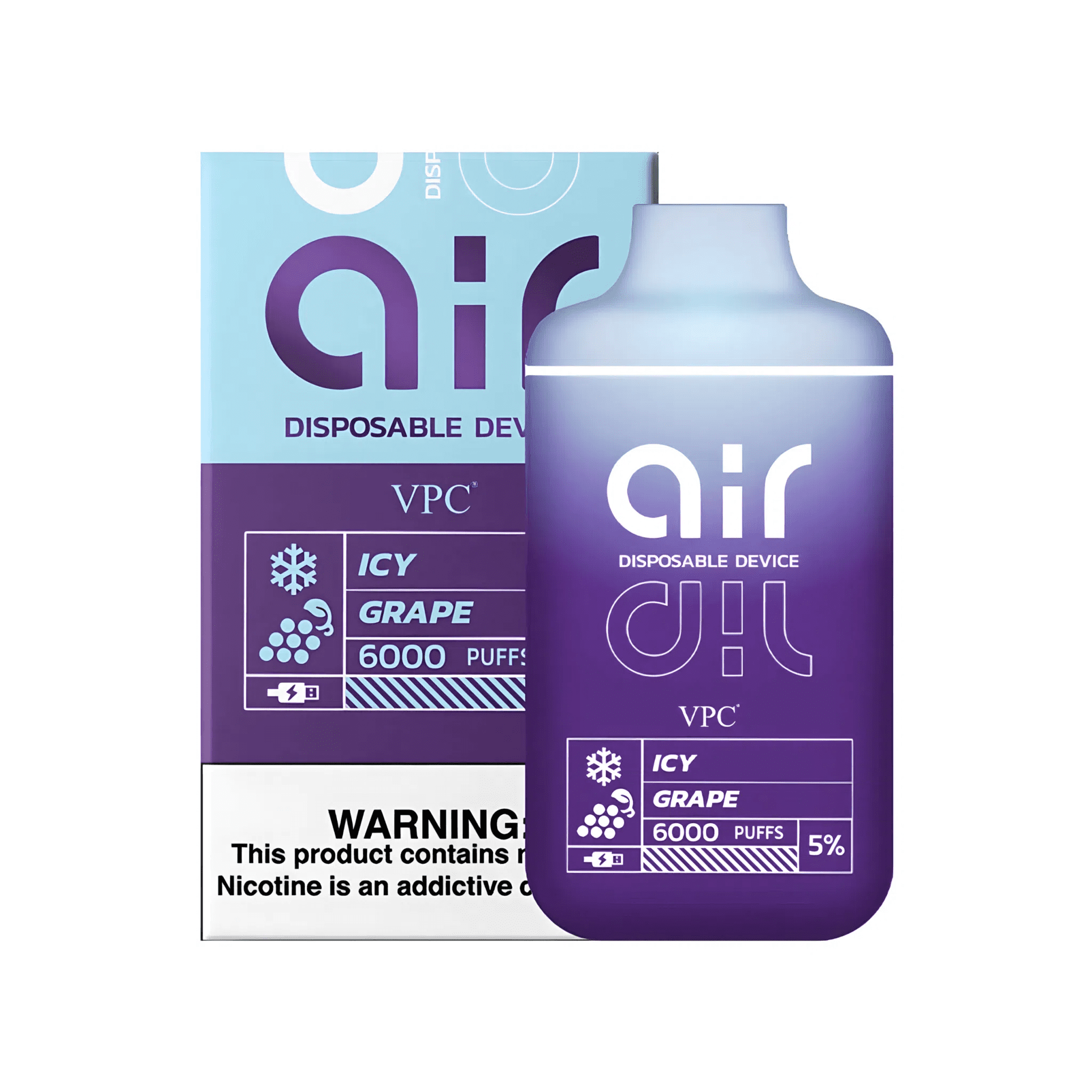 Vibez Air – Icy Grape (5% Nic)