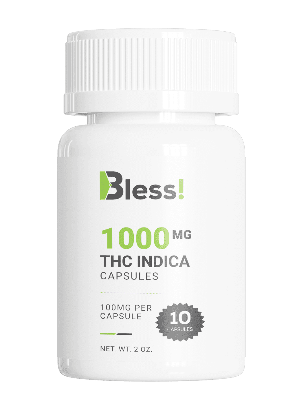 Bless Capsules - Indica - 1000Mg THC