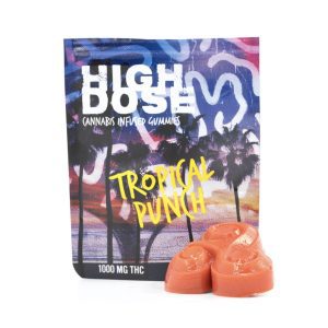 Tropical Punch 1000MG THC Gummy By High Dose