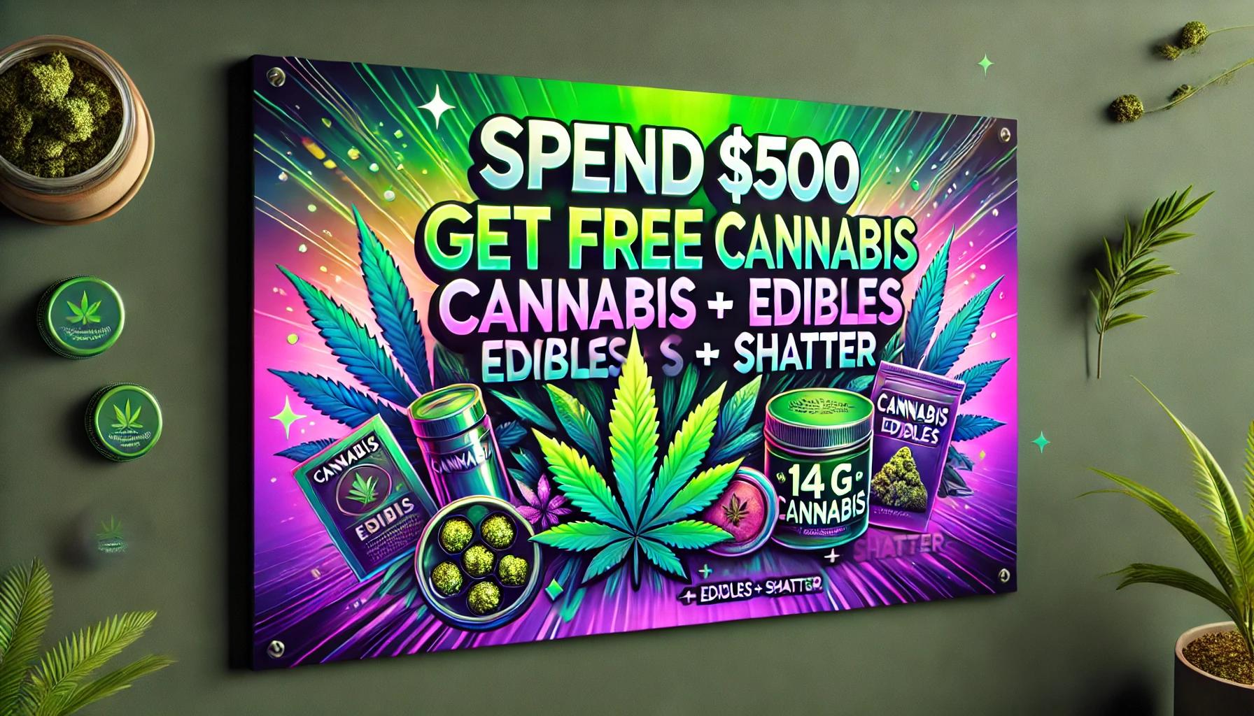 A vibrant and eye catching cannabis banner display (1)