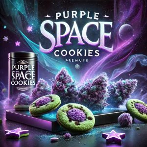 Purple Space Cookies Cannabis Artwork