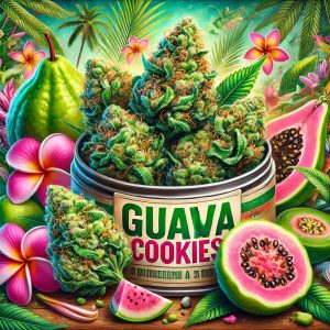 An artistic depiction of 'Guava Cookies'