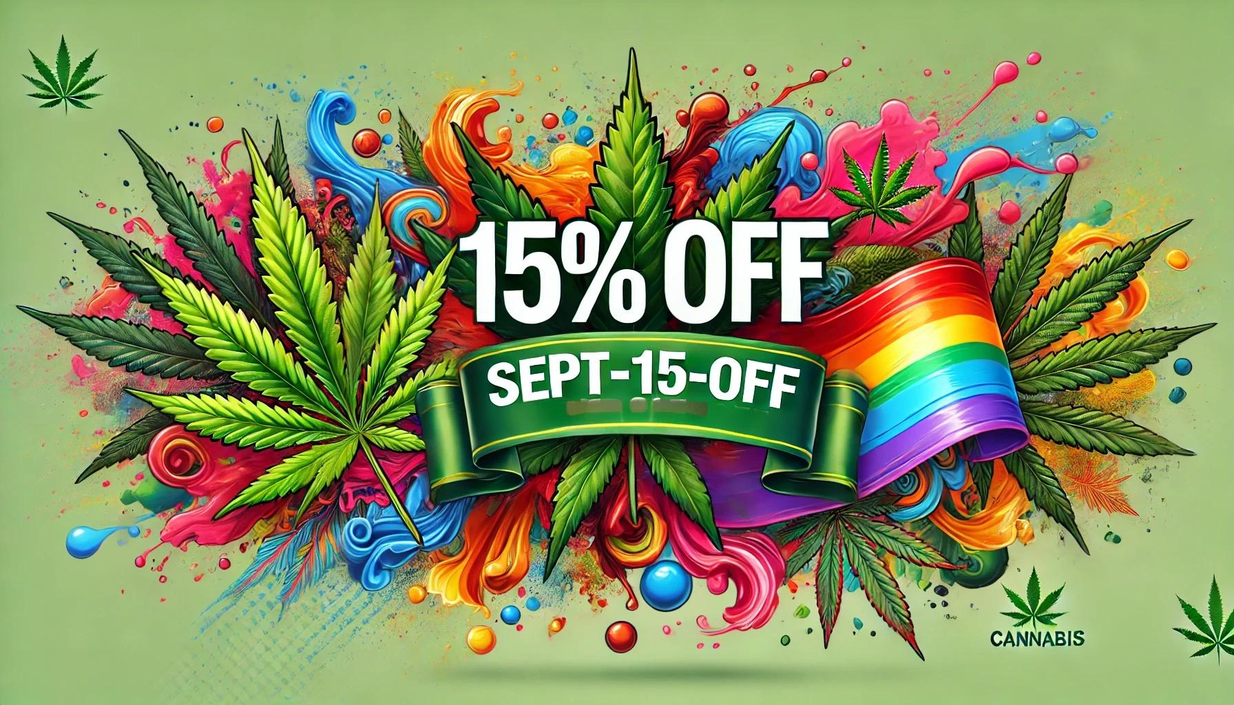 colorful cannabis banner no text