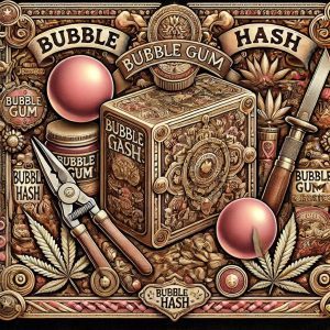 Bubble Gum Hash Cannabis Strain Artwork