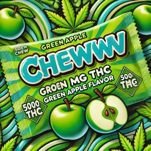 Chewww Green Apple Flavor 500mg THC