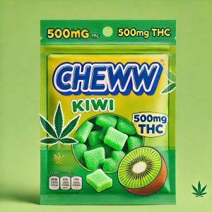 Chewww Kiwi 500mg THC Product Image