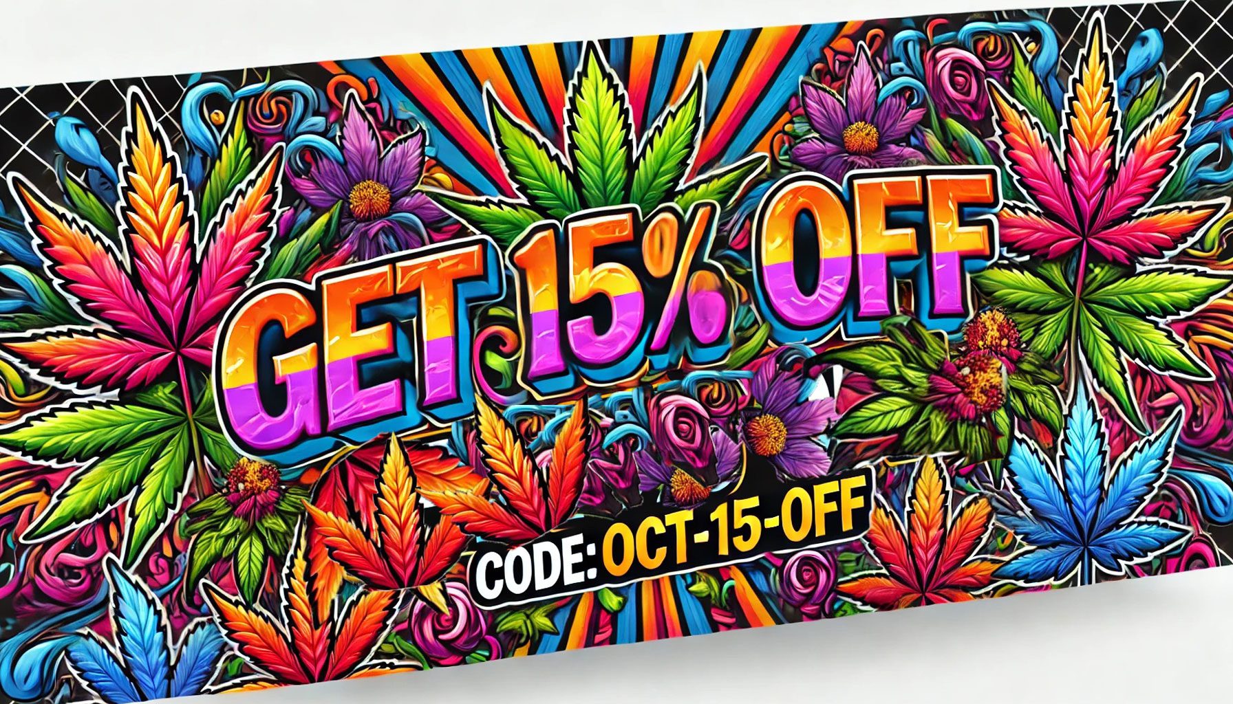 colorful cannabis banner no text