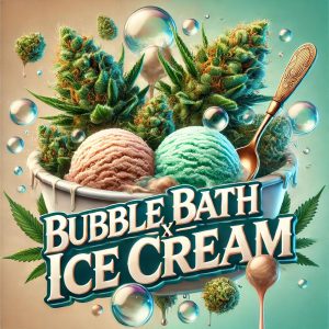 bubble bath ice cream realistic artwork